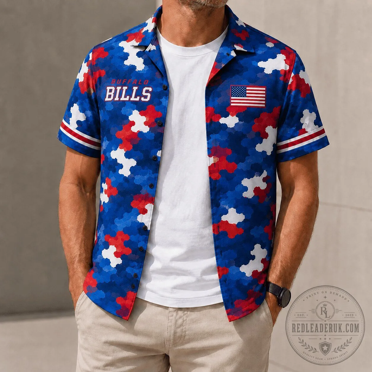 Buffalo Bills Shirt NFL Camouflage Pattern Button Up Hawaiian Shirt