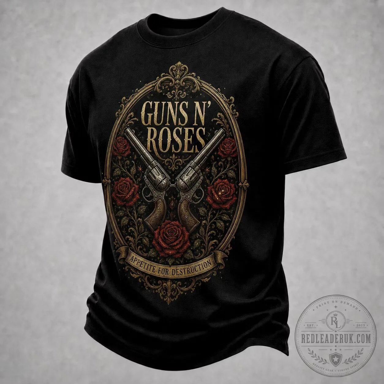 Guns N' Roses Rock Band Shirt Appetite For Destruction Album Art T-Shirt
