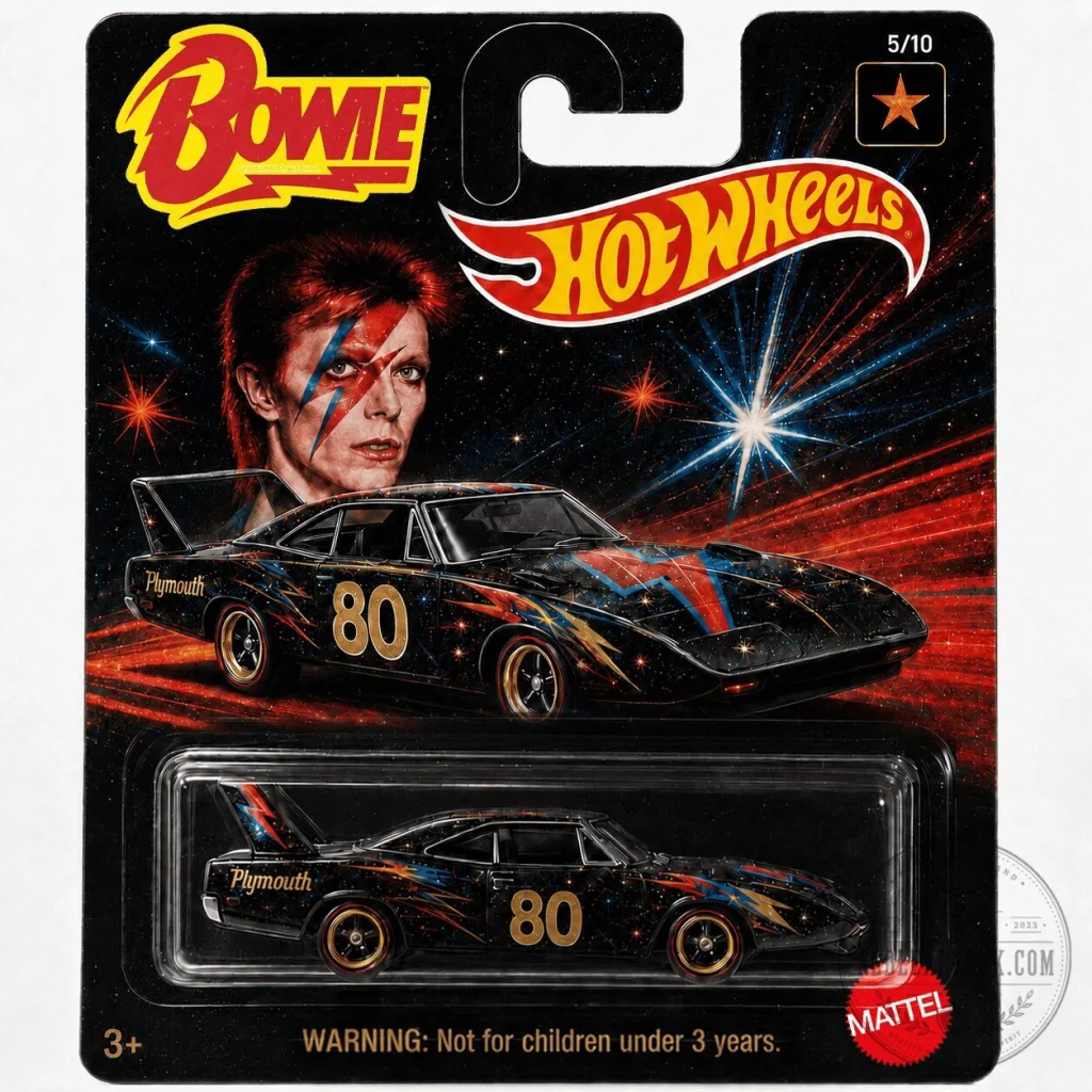 David Bowie Hot Wheels Plymouth Superbird Space Themed Die-Cast Car David Bowie Hot Wheels Plymouth Superbird Space Themed Die-Cast Car
