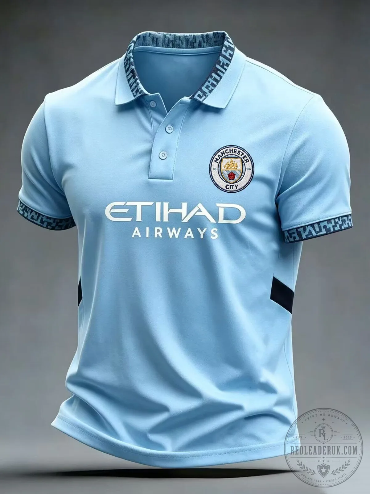 Sky Blue Men's Polo Shirt of Manchester City Football Club