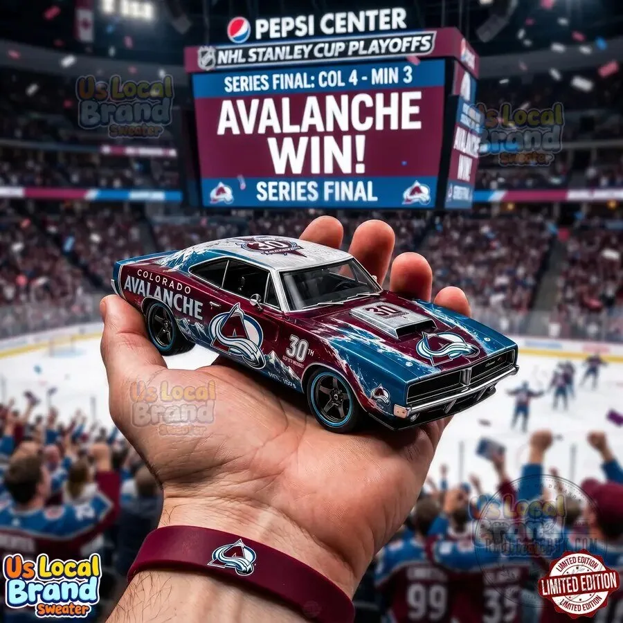 Colorado Avalanche 30th Anniversary Hot Wheels Style Diecast Car
