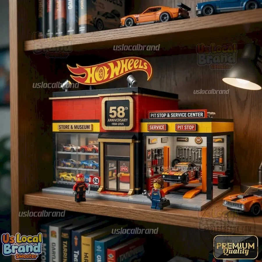 Hot Wheels 58th Anniversary Pit Stop and Service Center Building Blocks Set 3 Hot Wheels 58th Anniversary Pit Stop and Service Center Building Blocks Set