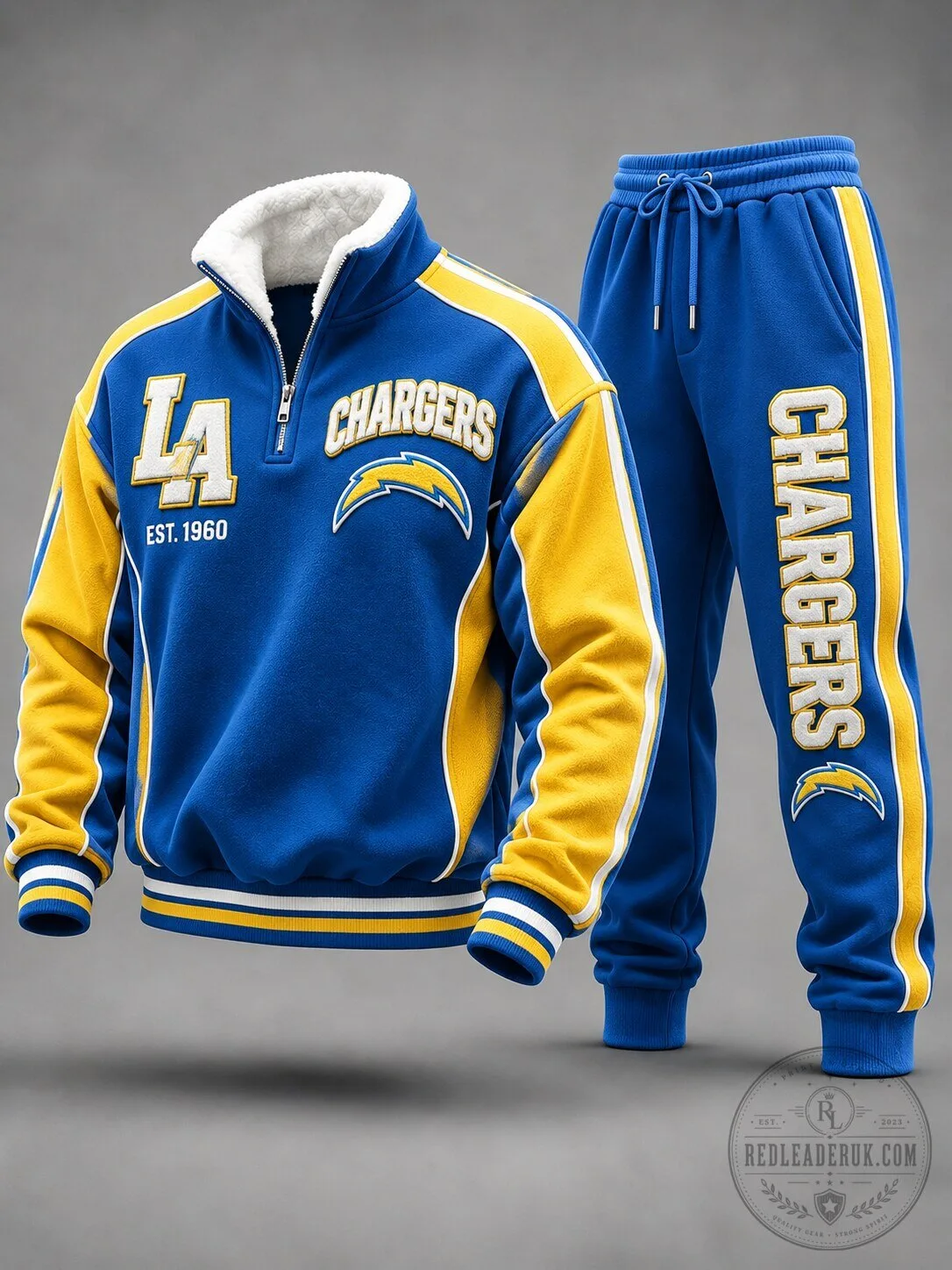 Los Angeles Chargers Quarter-Zip Pullover Sweatshirt and Jogger Sweatpants Set