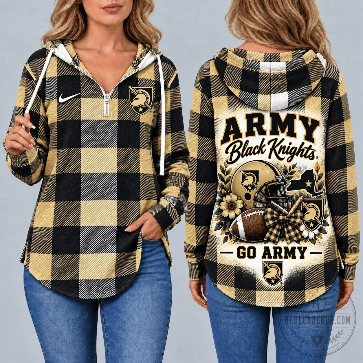Army Black Knights Plaid Game Day Pullover Hoodie