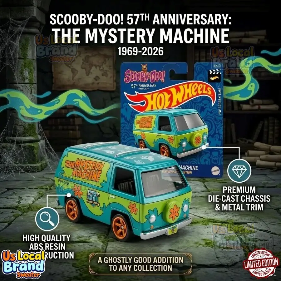 Scooby-Doo The Mystery Machine Hot Wheels 57th Anniversary Edition Die-Cast Car