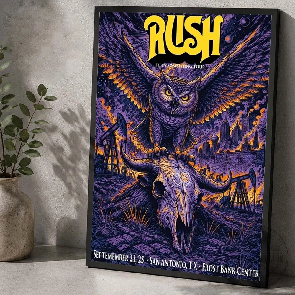 Rush Band San Antonio Texas Fifty Something Tour Concert Poster 5 Rush Band San Antonio Texas Fifty Something Tour Concert Poster