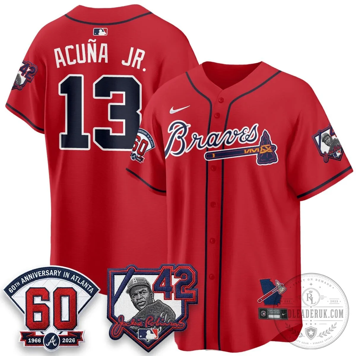 Atlanta Braves Ronald Acuña Jr. Jackie Robinson Day Baseball Jersey