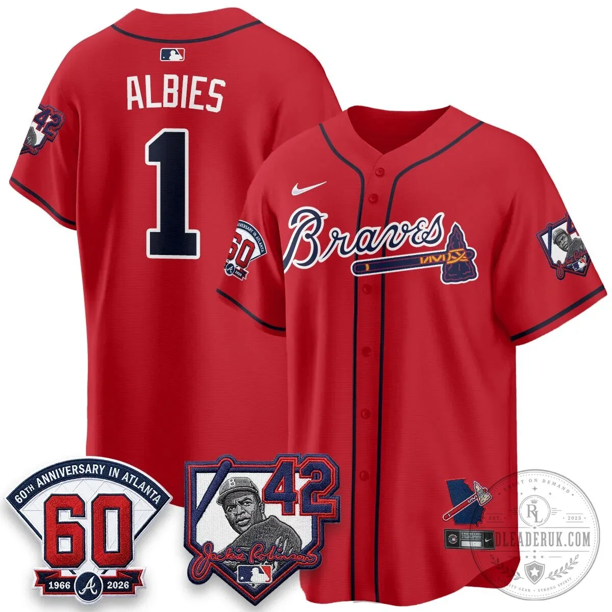 Atlanta Braves Ronald Acuña Jr. Jackie Robinson Day Baseball Jersey 41 Atlanta Braves Ronald Acuña Jr. Jackie Robinson Day Baseball Jersey