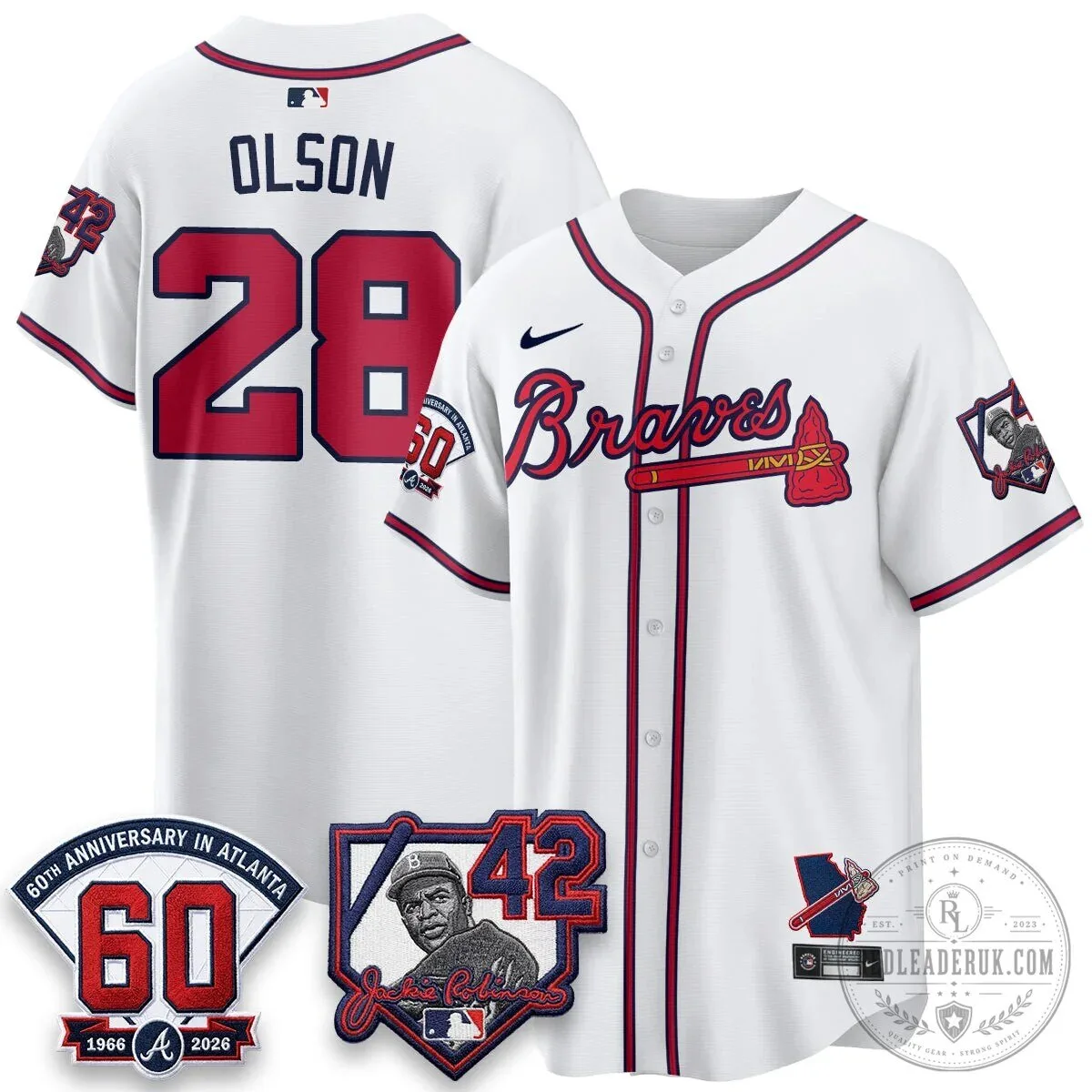 Atlanta Braves Ronald Acuña Jr. Jackie Robinson Day Baseball Jersey 50 Atlanta Braves Ronald Acuña Jr. Jackie Robinson Day Baseball Jersey
