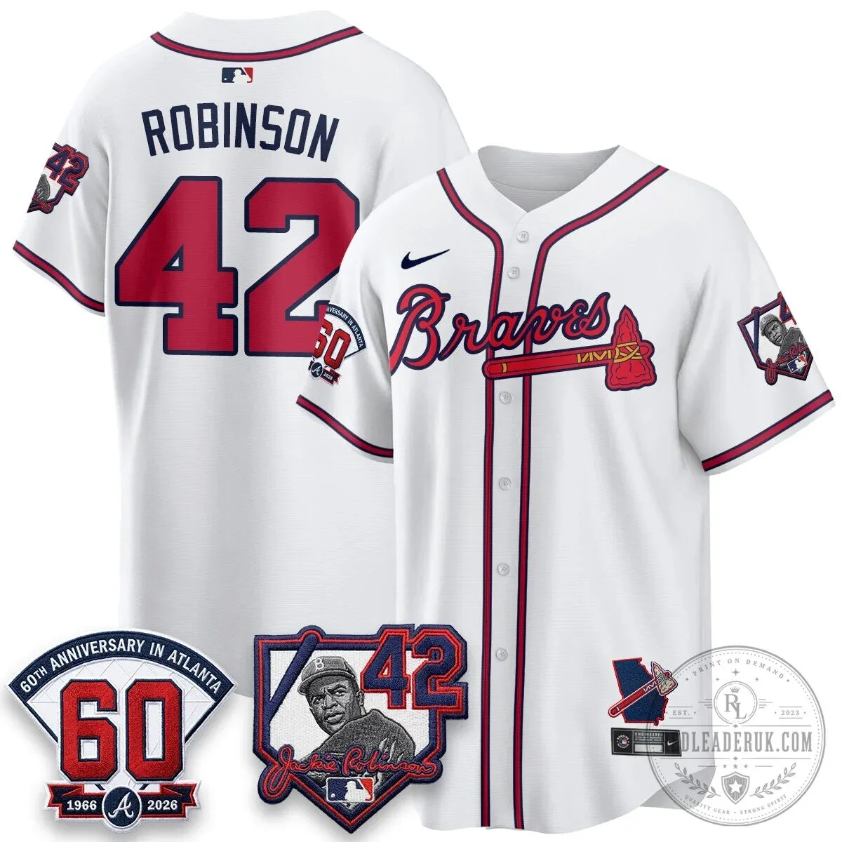 Atlanta Braves Ronald Acuña Jr. Jackie Robinson Day Baseball Jersey 54 Atlanta Braves Ronald Acuña Jr. Jackie Robinson Day Baseball Jersey