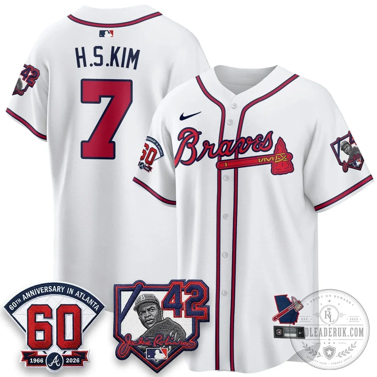 Atlanta Braves Ronald Acuña Jr. Jackie Robinson Day Baseball Jersey 55 Atlanta Braves Ronald Acuña Jr. Jackie Robinson Day Baseball Jersey