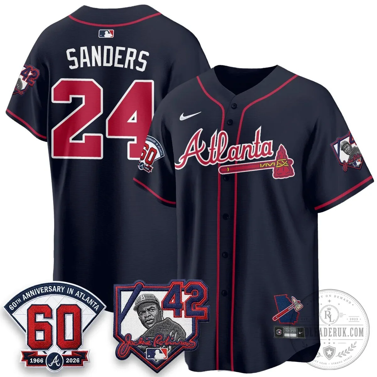 Atlanta Braves Ronald Acuña Jr. Jackie Robinson Day Baseball Jersey 61 Atlanta Braves Ronald Acuña Jr. Jackie Robinson Day Baseball Jersey