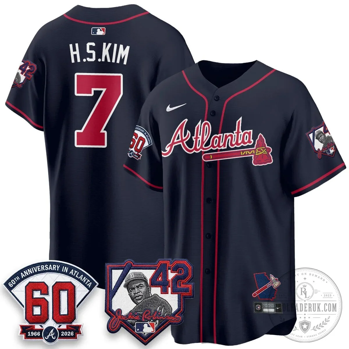 Atlanta Braves Ronald Acuña Jr. Jackie Robinson Day Baseball Jersey 63 Atlanta Braves Ronald Acuña Jr. Jackie Robinson Day Baseball Jersey