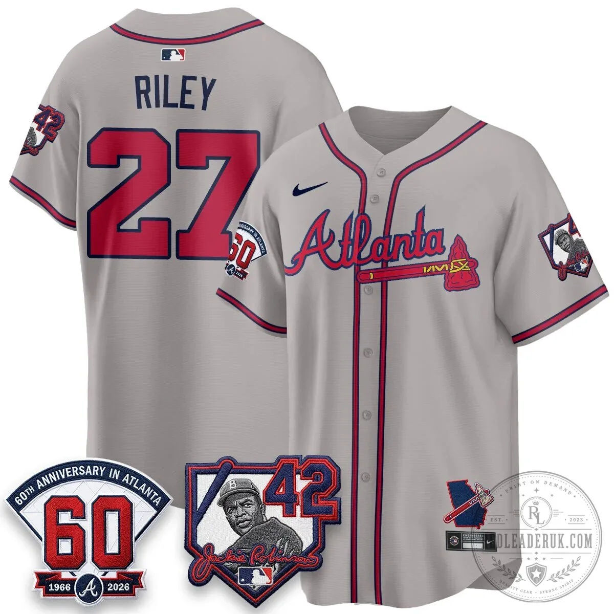 Atlanta Braves Ronald Acuña Jr. Jackie Robinson Day Baseball Jersey 67 Atlanta Braves Ronald Acuña Jr. Jackie Robinson Day Baseball Jersey