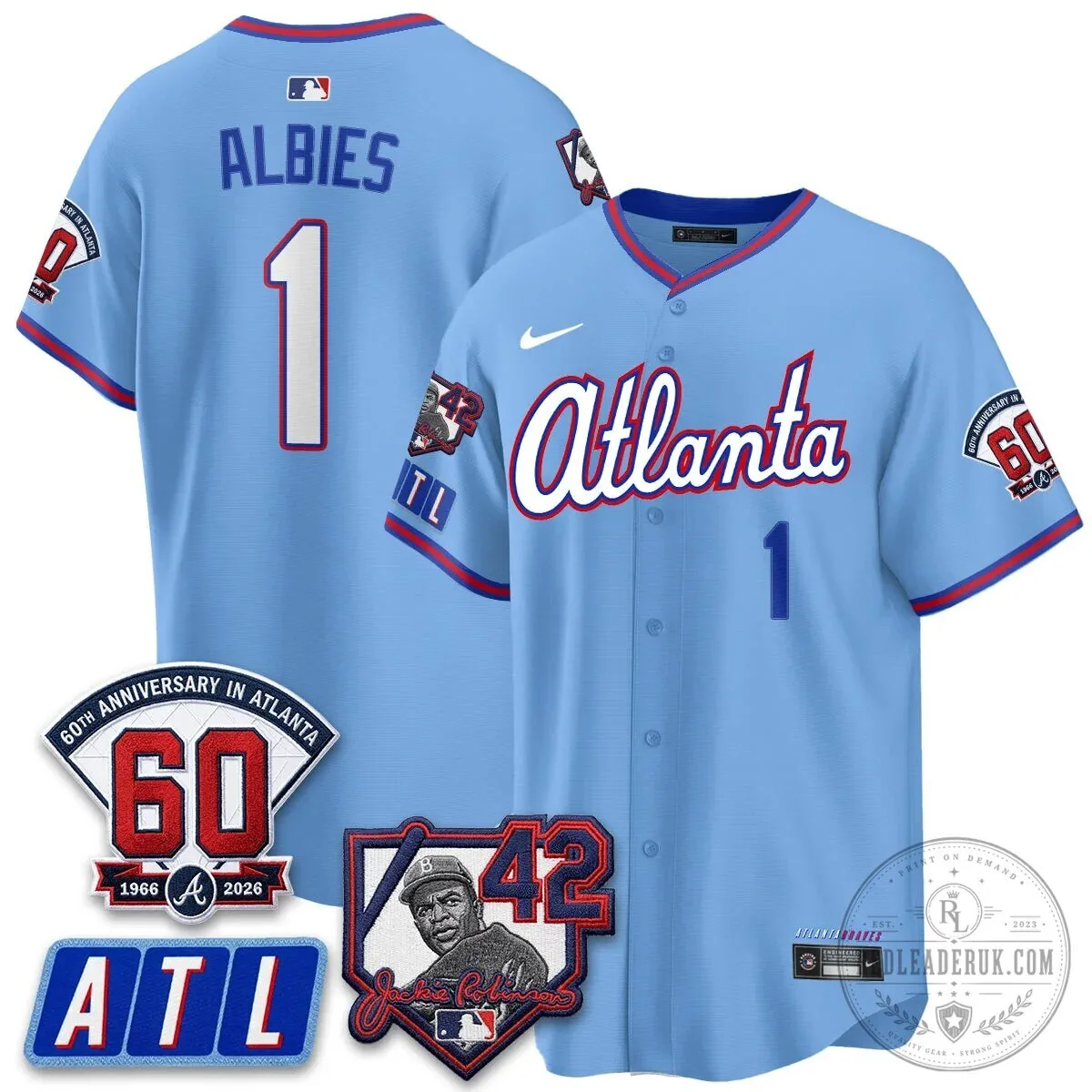Atlanta Braves Ronald Acuña Jr. Jackie Robinson Day Baseball Jersey 73 Atlanta Braves Ronald Acuña Jr. Jackie Robinson Day Baseball Jersey