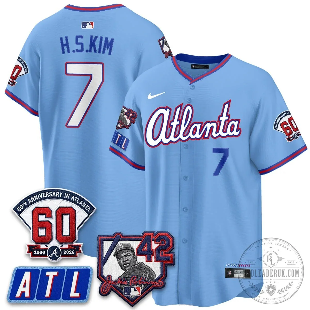 Atlanta Braves Ronald Acuña Jr. Jackie Robinson Day Baseball Jersey 79 Atlanta Braves Ronald Acuña Jr. Jackie Robinson Day Baseball Jersey