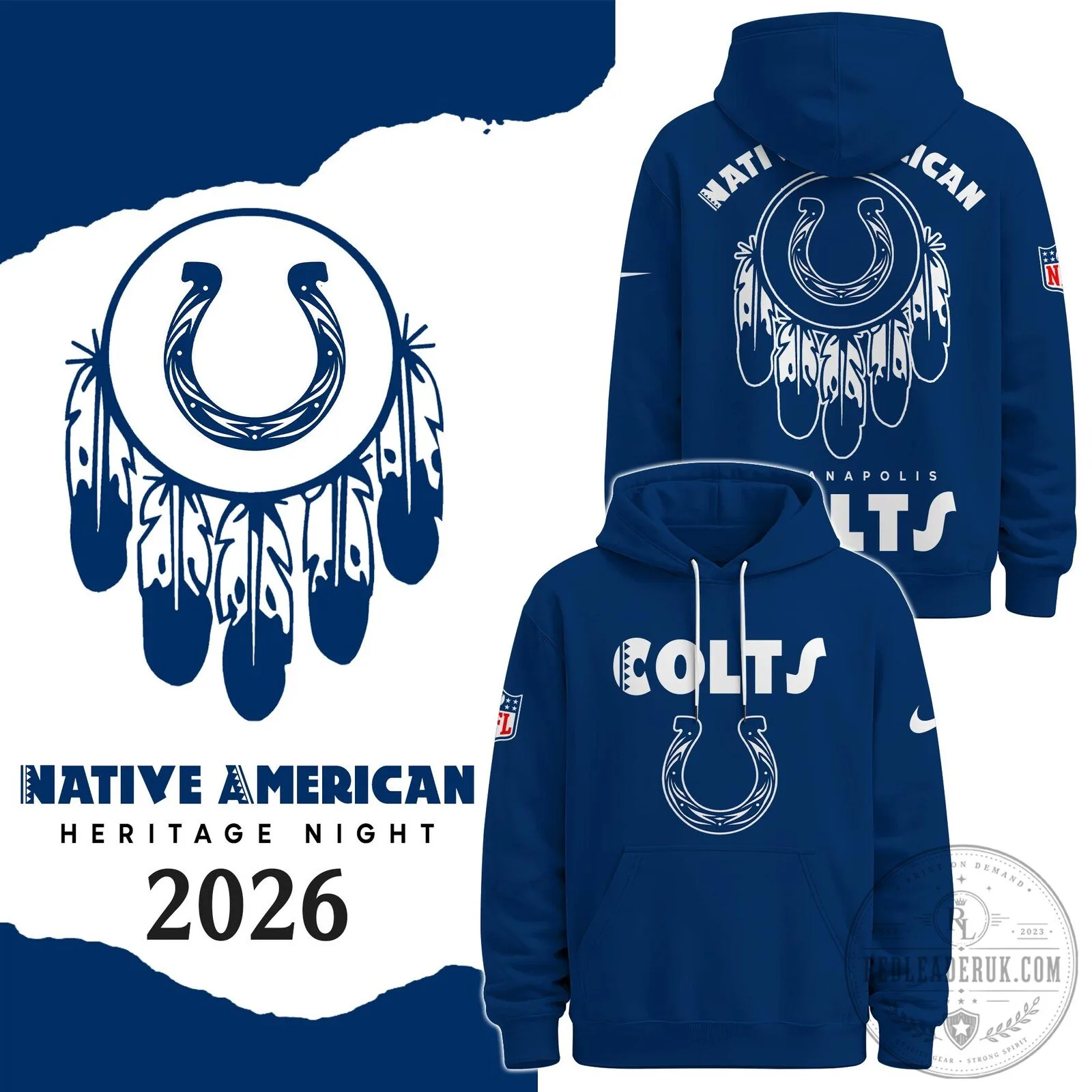Indianapolis Colts Native American Heritage Night Dreamcatcher Hoodie