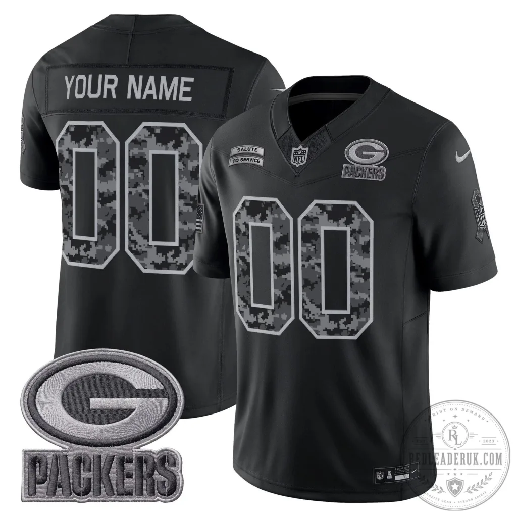 Custom Football Jersey for Green Bay Packers Salute To Service Custom Football Jersey for Green Bay Packers Salute To Service