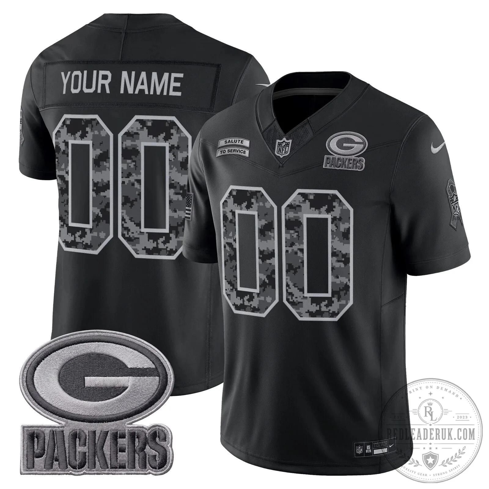 Custom Football Jersey for Green Bay Packers Salute To Service 1 Custom Football Jersey for Green Bay Packers Salute To Service