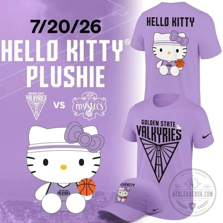 Hello Kitty Basketball T-Shirt for Fans of Golden State Valkyries