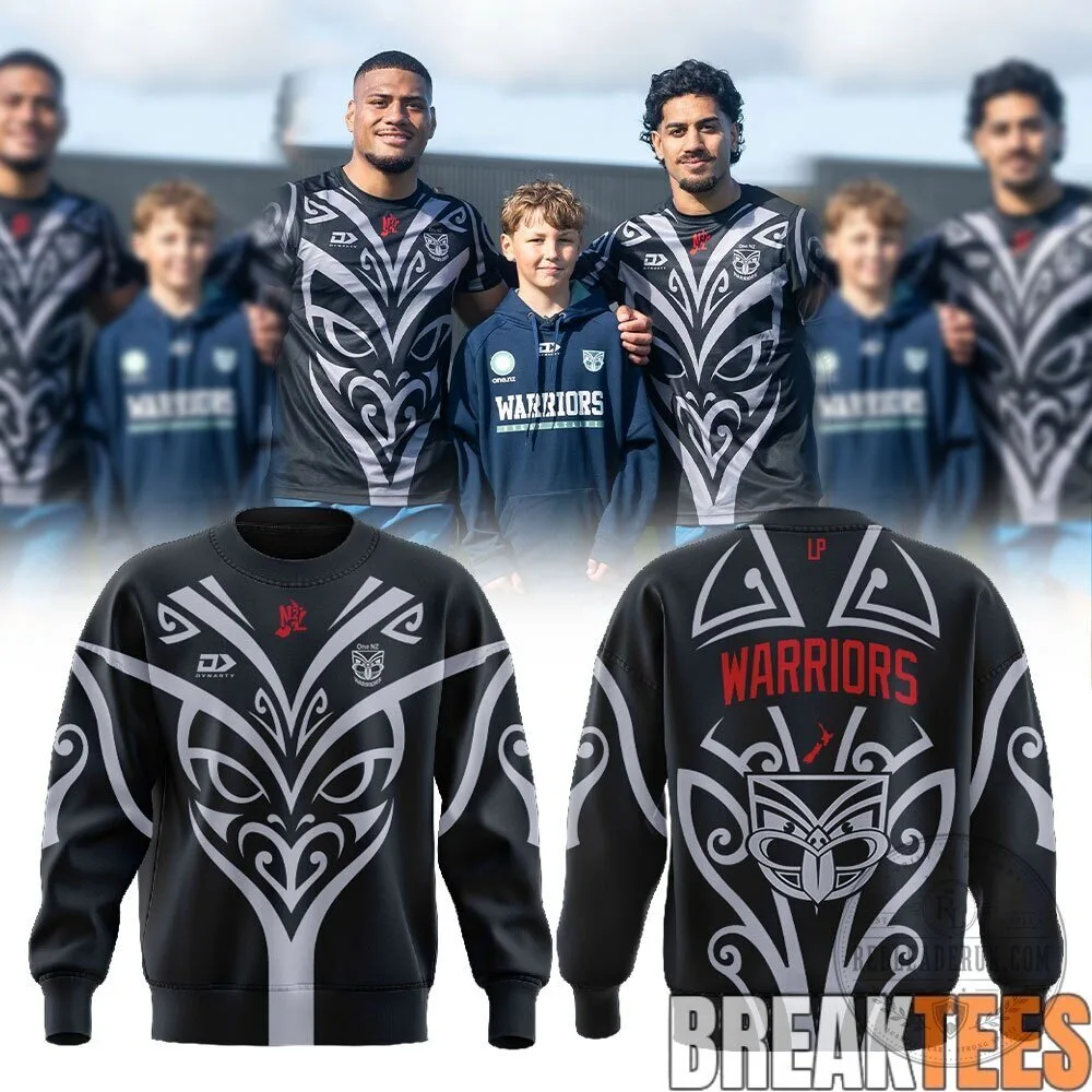 New Zealand Warriors Rugby League Football Club Captain's Run Sweatshirt