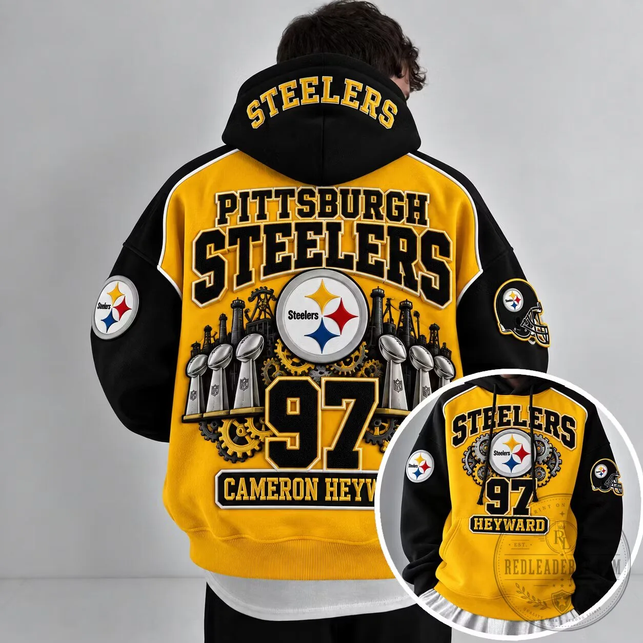 Pittsburgh Steelers Cameron Heyward Number 97 Super Bowl Champions Hoodie