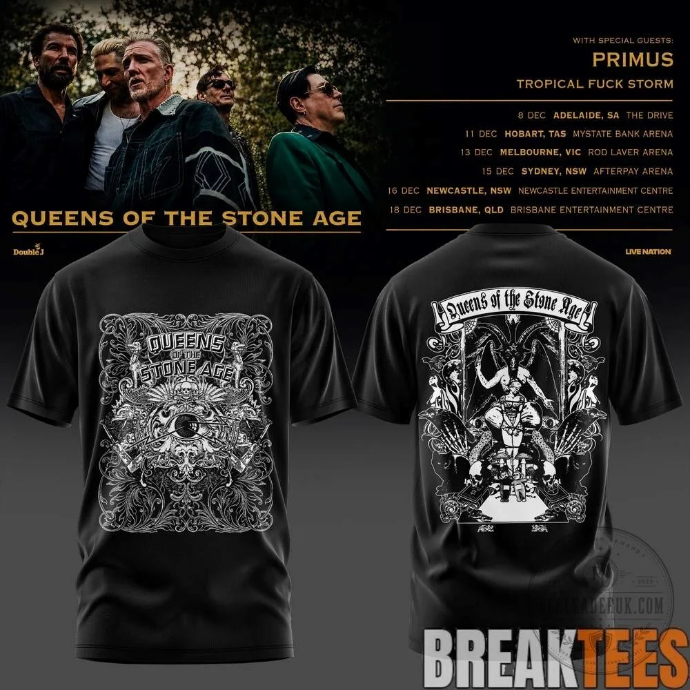 Queens of the Stone Age Australia Tour 2026 Concert Band T-Shirt