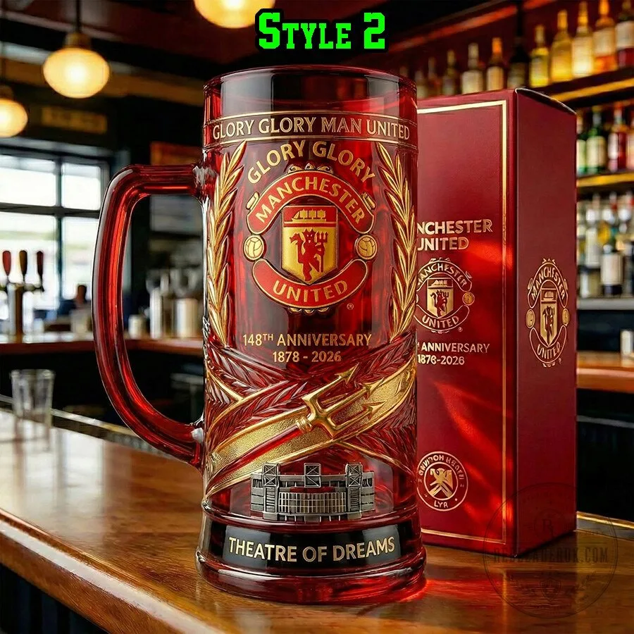 Commemorative Pint Glass for Manchester United's 148th Anniversary 5 commemorative pint glass for manchester united s 148th anniversary gallery 2