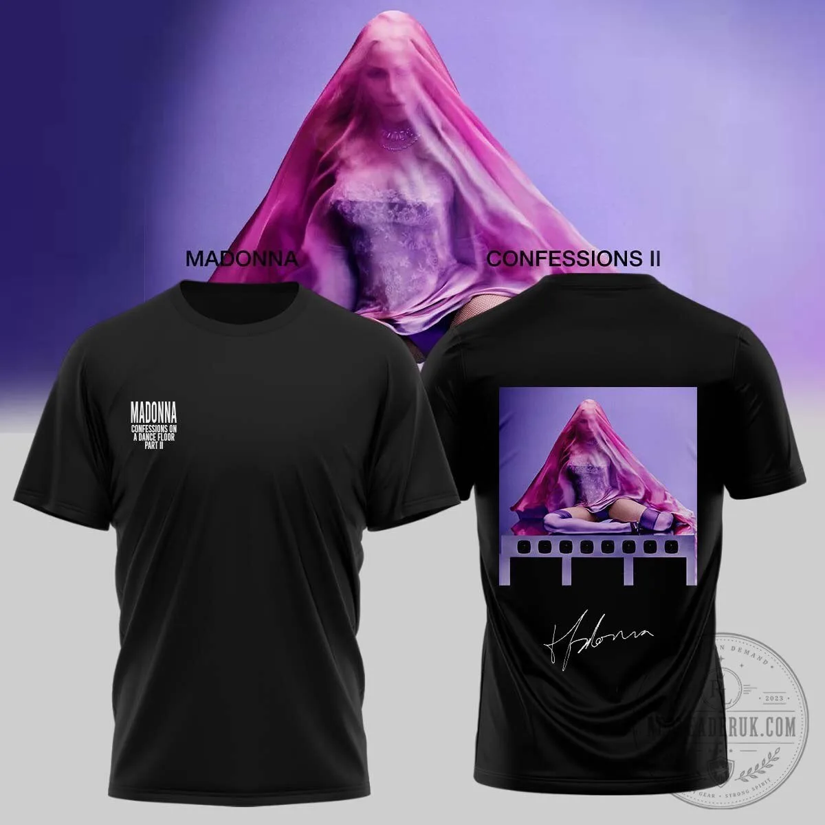 Limited Edition Signature T-shirt for Madonna's Confessions II Album 1 limited edition signature t shirt for madonna s confessions ii album featured