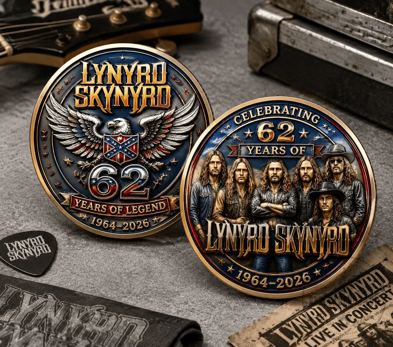 Lynyrd Skynyrd 62nd Anniversary Commemorative Challenge Coin