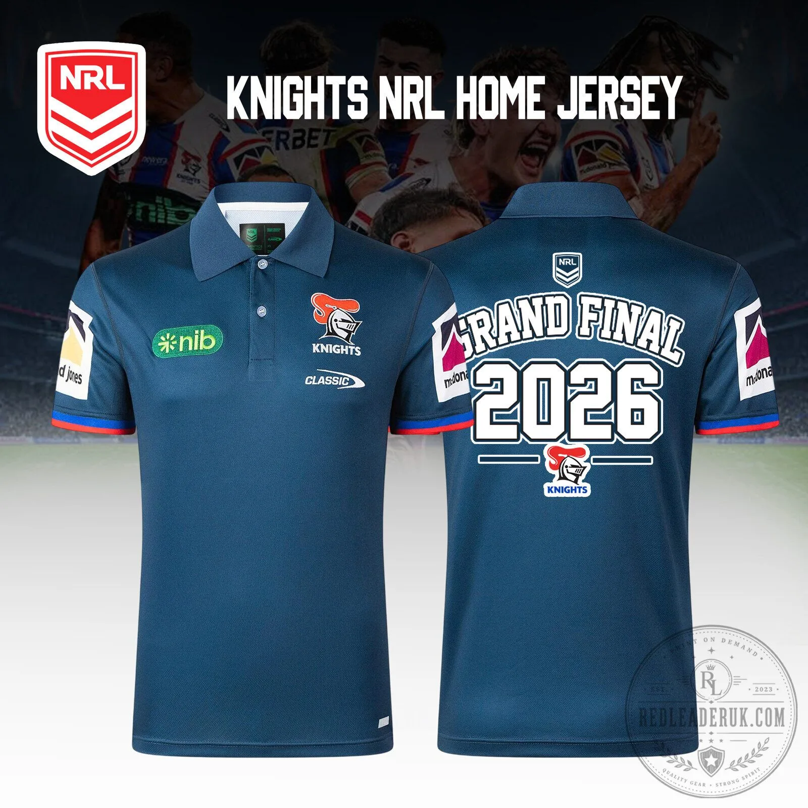 2026 Grand Final Rugby League Polo Shirt - Newcastle Knights Merchandise 1 2026 Grand Final Rugby League Polo Shirt - Newcastle Knights Merchandise