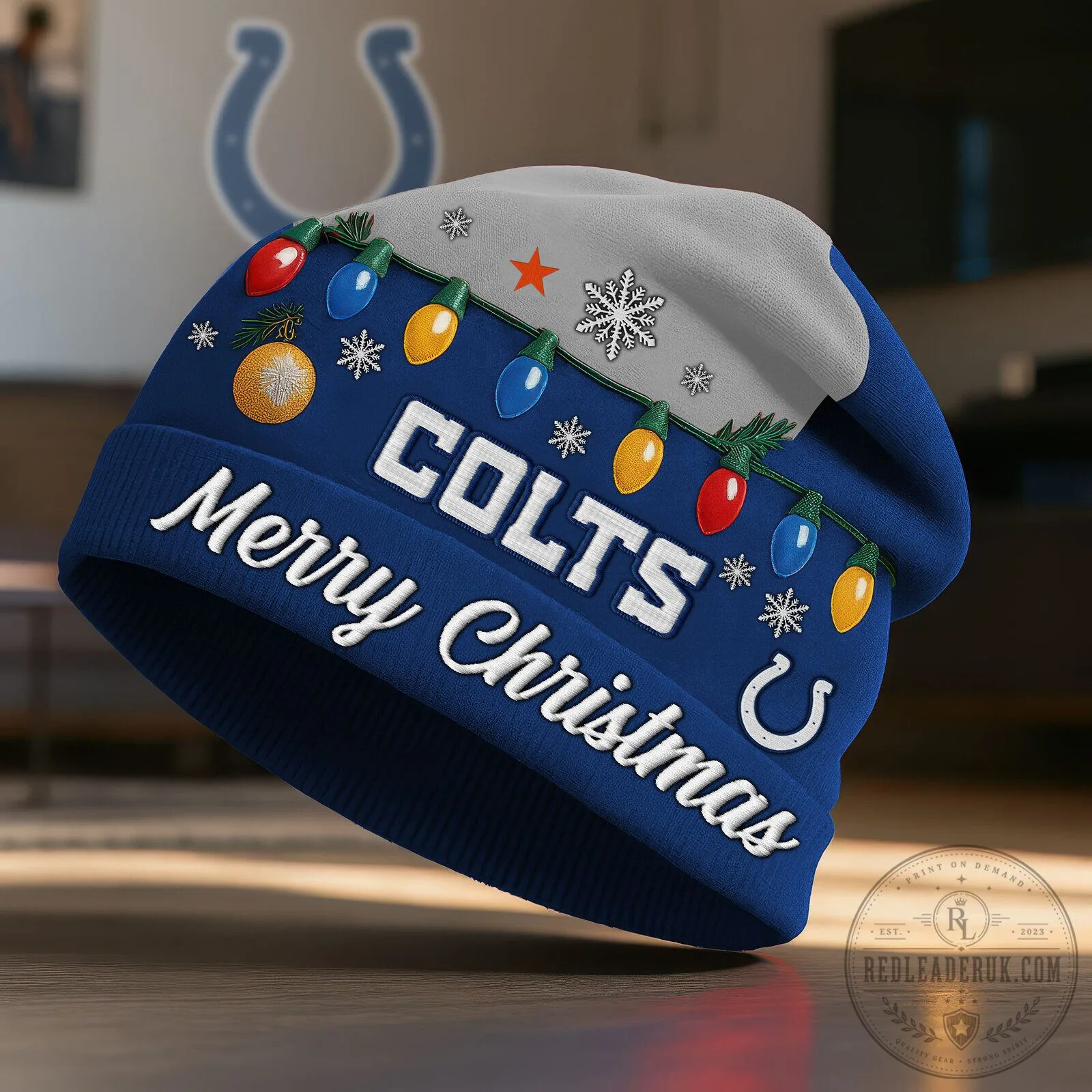 Indianapolis Colts Merry Christmas Winter Beanie Hat