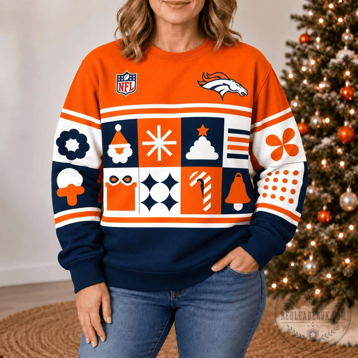 Denver Broncos National Football League Christmas Holiday Ugly Sweater