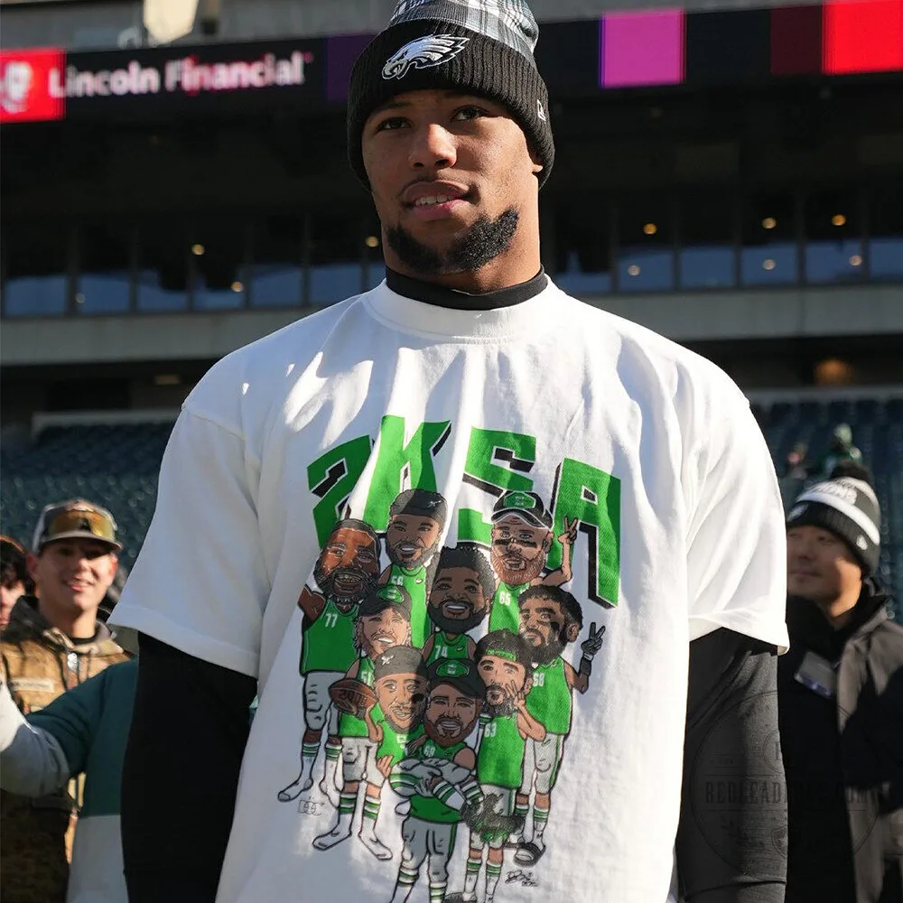 Philadelphia Eagles Fan Shirt Saquon Barkley 2KSA Cartoon Football Team T-Shirt 1 Philadelphia Eagles Fan Shirt Saquon Barkley 2KSA Cartoon Football Team T-Shirt