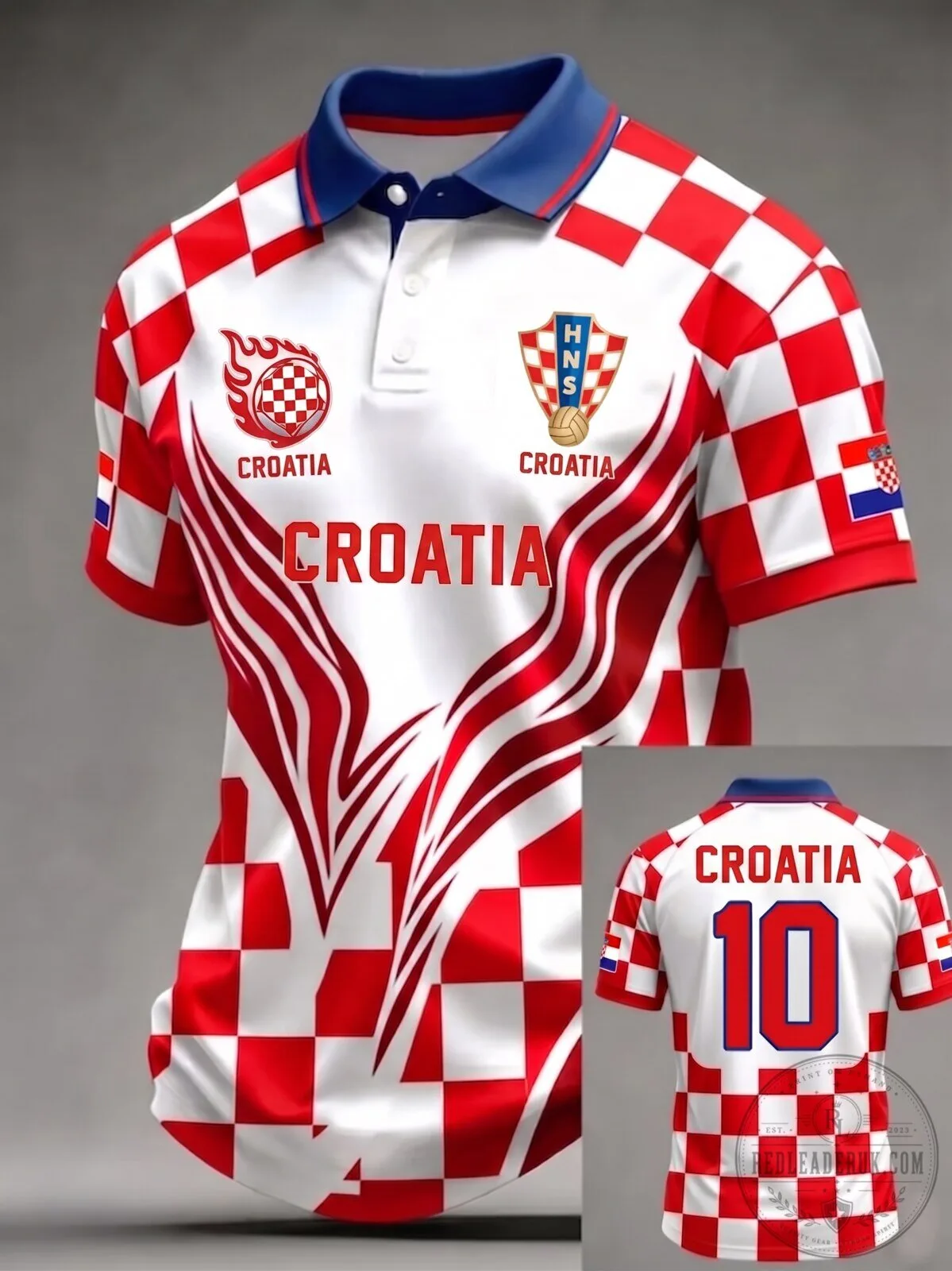 Polo Shirt for Fans of the Croatia National Football Team