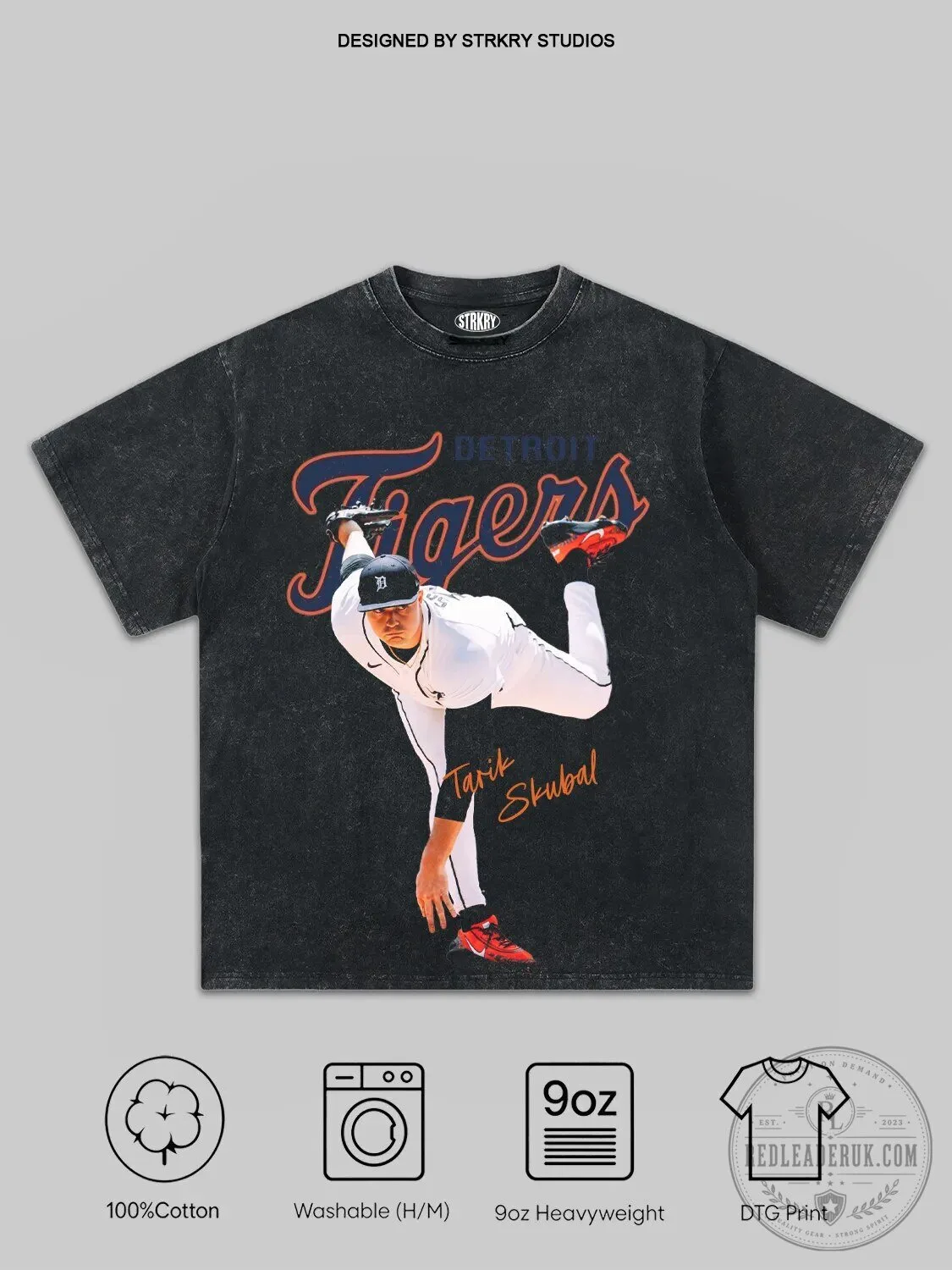 Graphic T-Shirt featuring Tarik Skubal of the Detroit Tigers Baseball Team