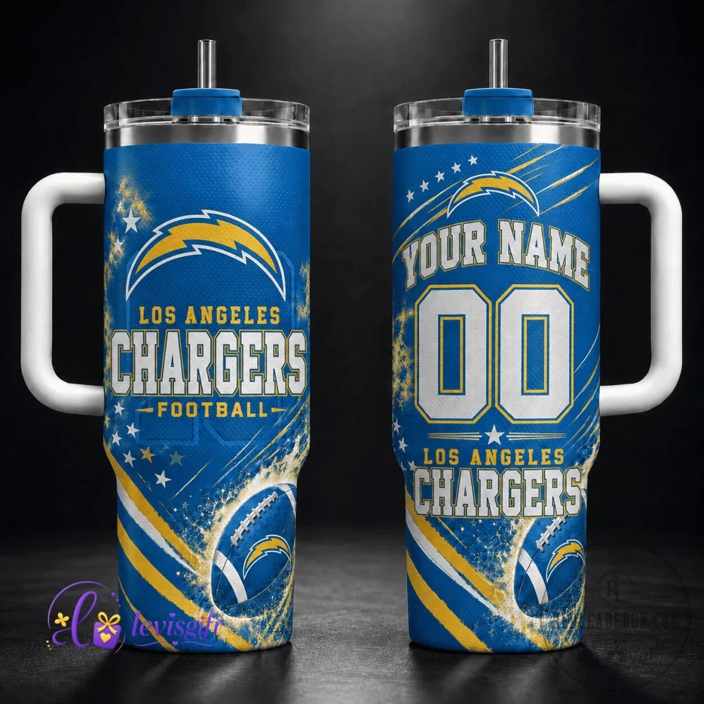 Los Angeles Chargers Football Team Personalized Insulated Stainless Steel Tumbler Los Angeles Chargers Football Team Personalized Insulated Stainless Steel Tumbler