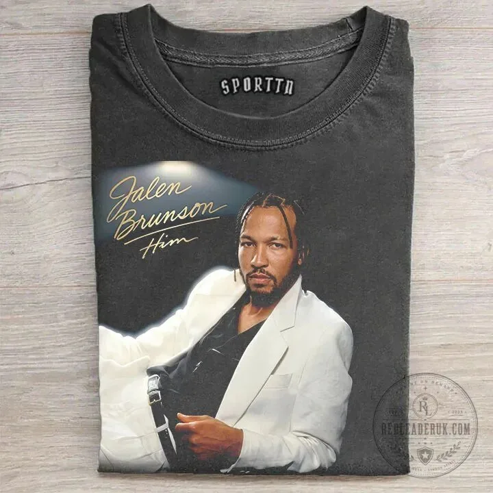 Jalen Brunson New York Knicks Basketball Player Vintage Style Washed T-Shirt