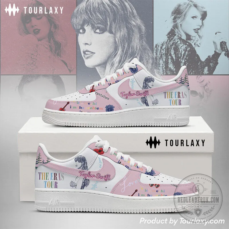 Taylor Swift The Eras Tour Custom Printed White Sneakers