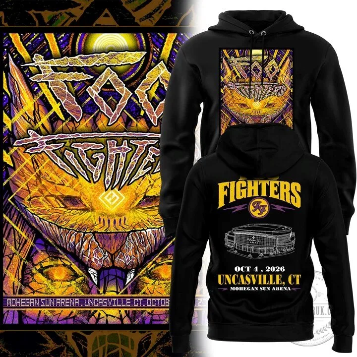 Foo Fighters Mohegan Sun Arena Uncasville Connecticut 2026 Concert Hoodie