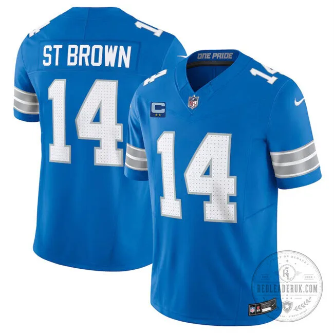 Amon-Ra St. Brown Detroit Lions Royal Blue Home Game Football Jersey