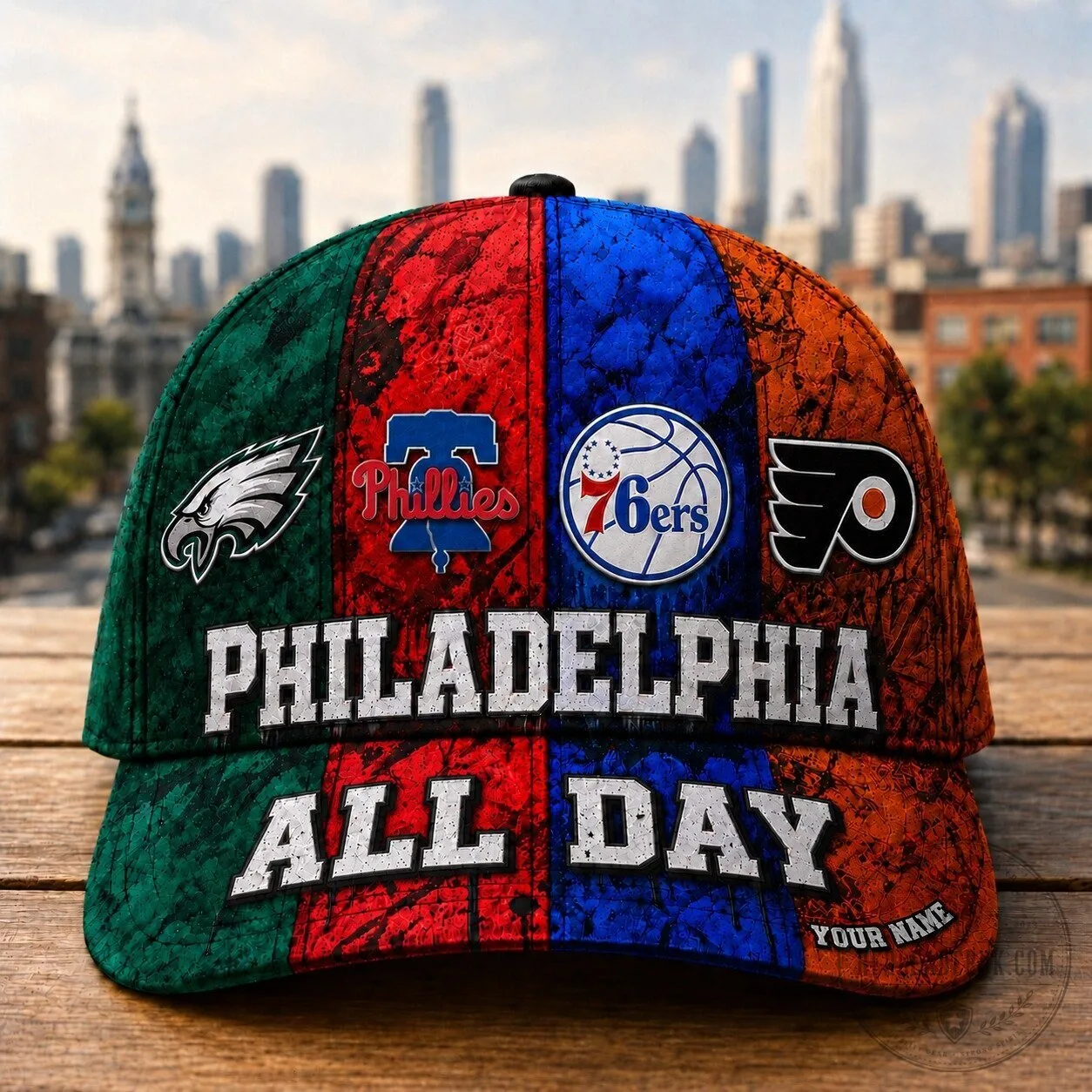 Philadelphia Sports Teams All Day Personalized Baseball Cap Hat