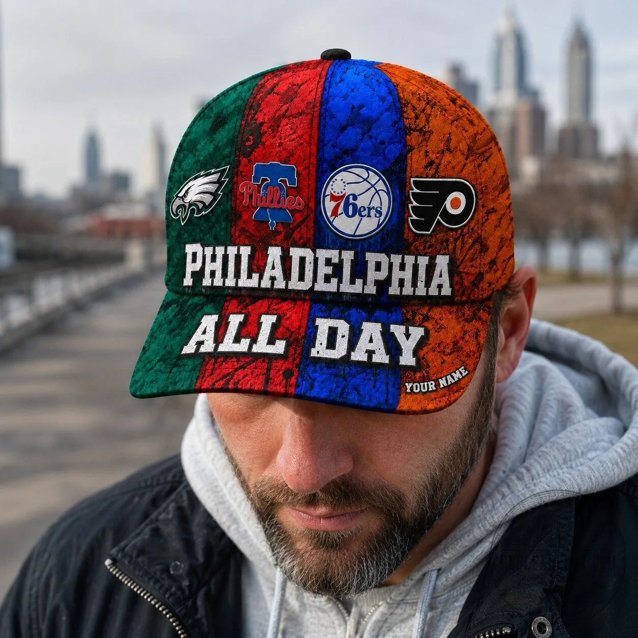 Philadelphia Sports Teams All Day Personalized Baseball Cap Hat 19 Philadelphia Sports Teams All Day Personalized Baseball Cap Hat