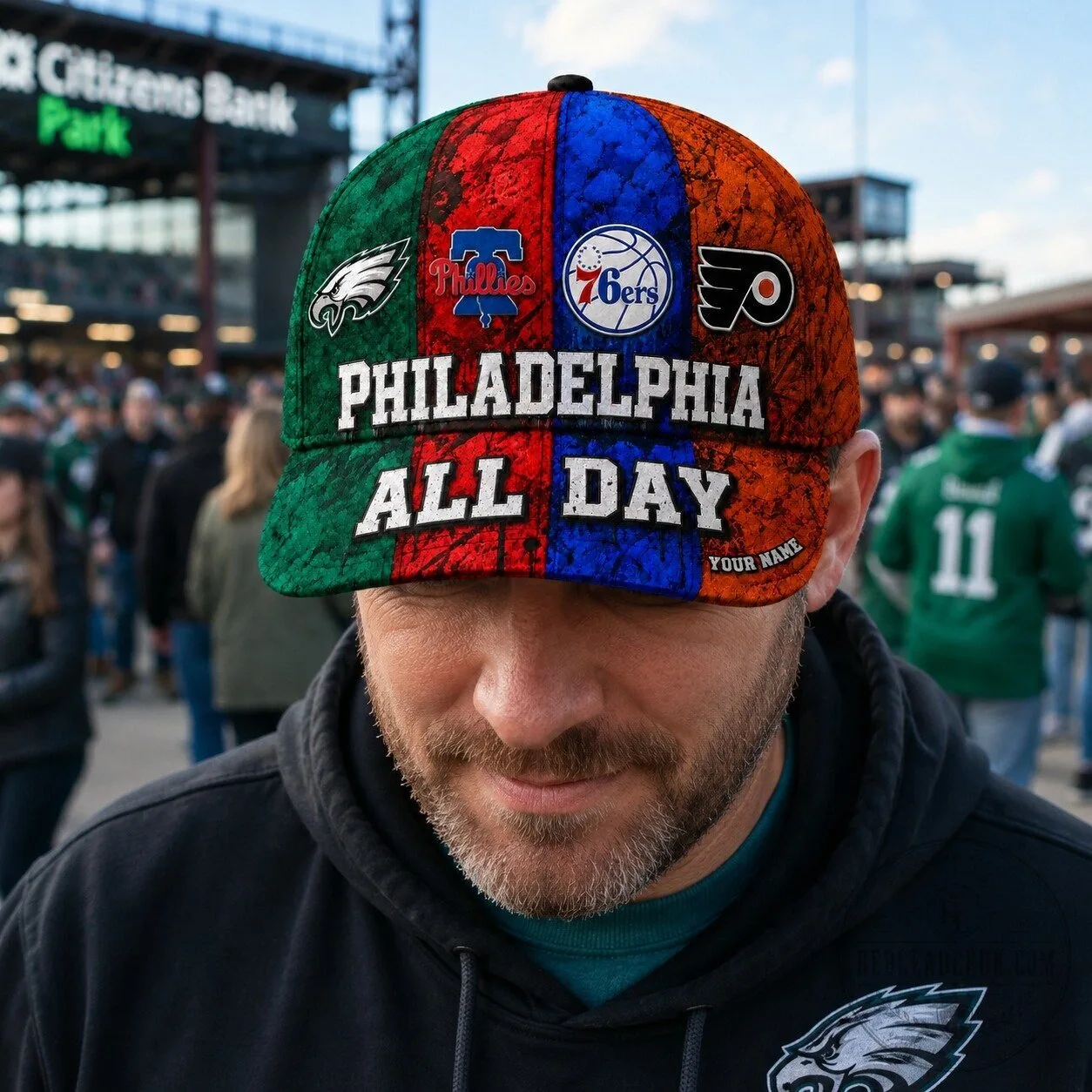 Philadelphia Sports Teams All Day Personalized Baseball Cap Hat 22 Philadelphia Sports Teams All Day Personalized Baseball Cap Hat