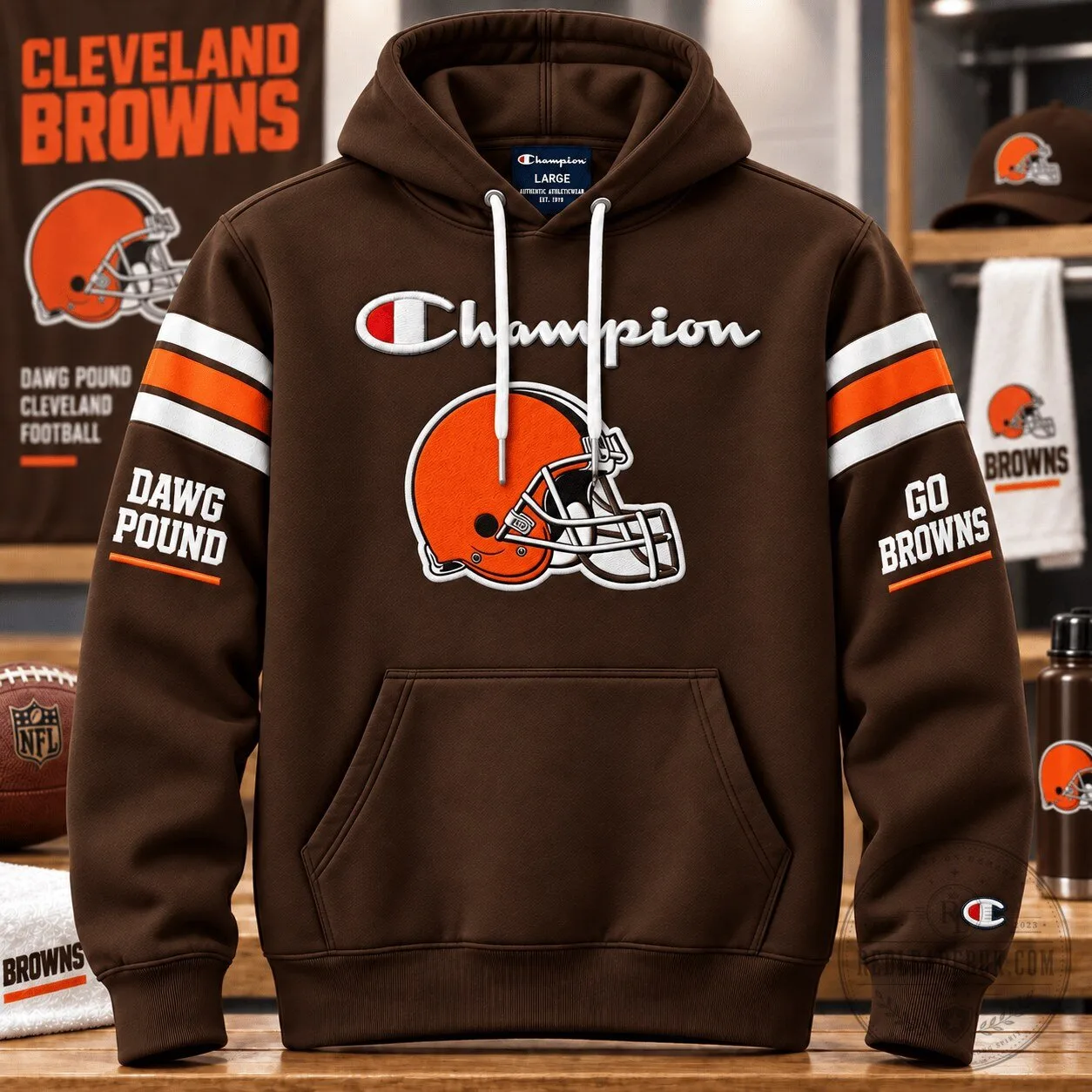 Cleveland Browns Dawg Pound Football Team Champion Pullover Hoodie