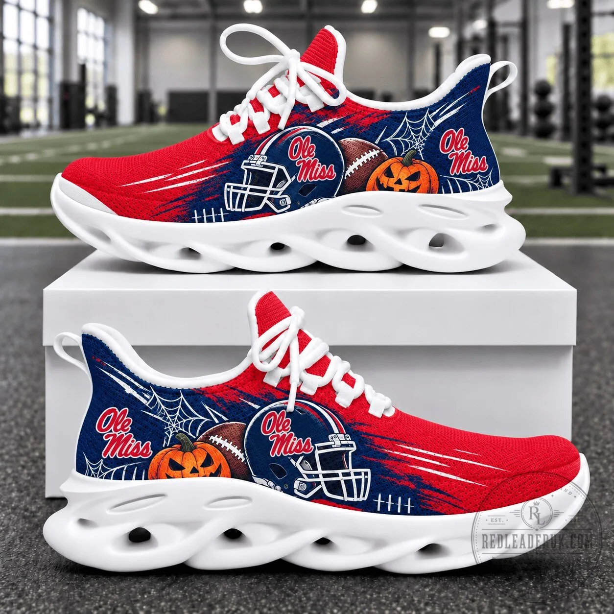 Ole Miss Rebels Halloween Football Chunky Sneakers