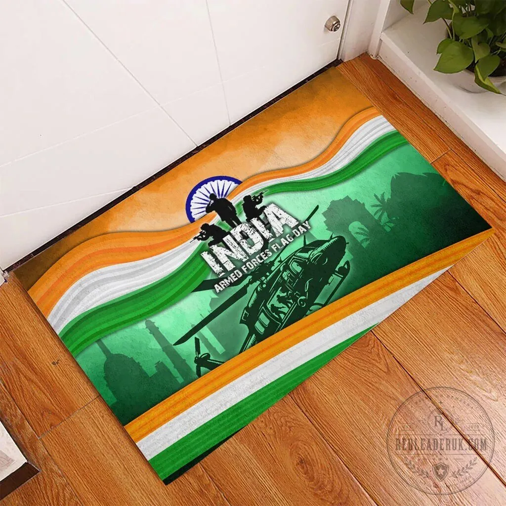 India Armed Forces Flag Day Patriotic Indian Military Doormat 6 India Armed Forces Flag Day Patriotic Indian Military Doormat