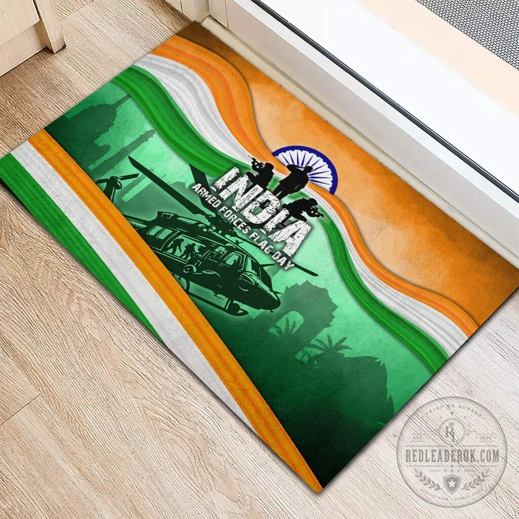 India Armed Forces Flag Day Patriotic Indian Military Doormat 7 India Armed Forces Flag Day Patriotic Indian Military Doormat
