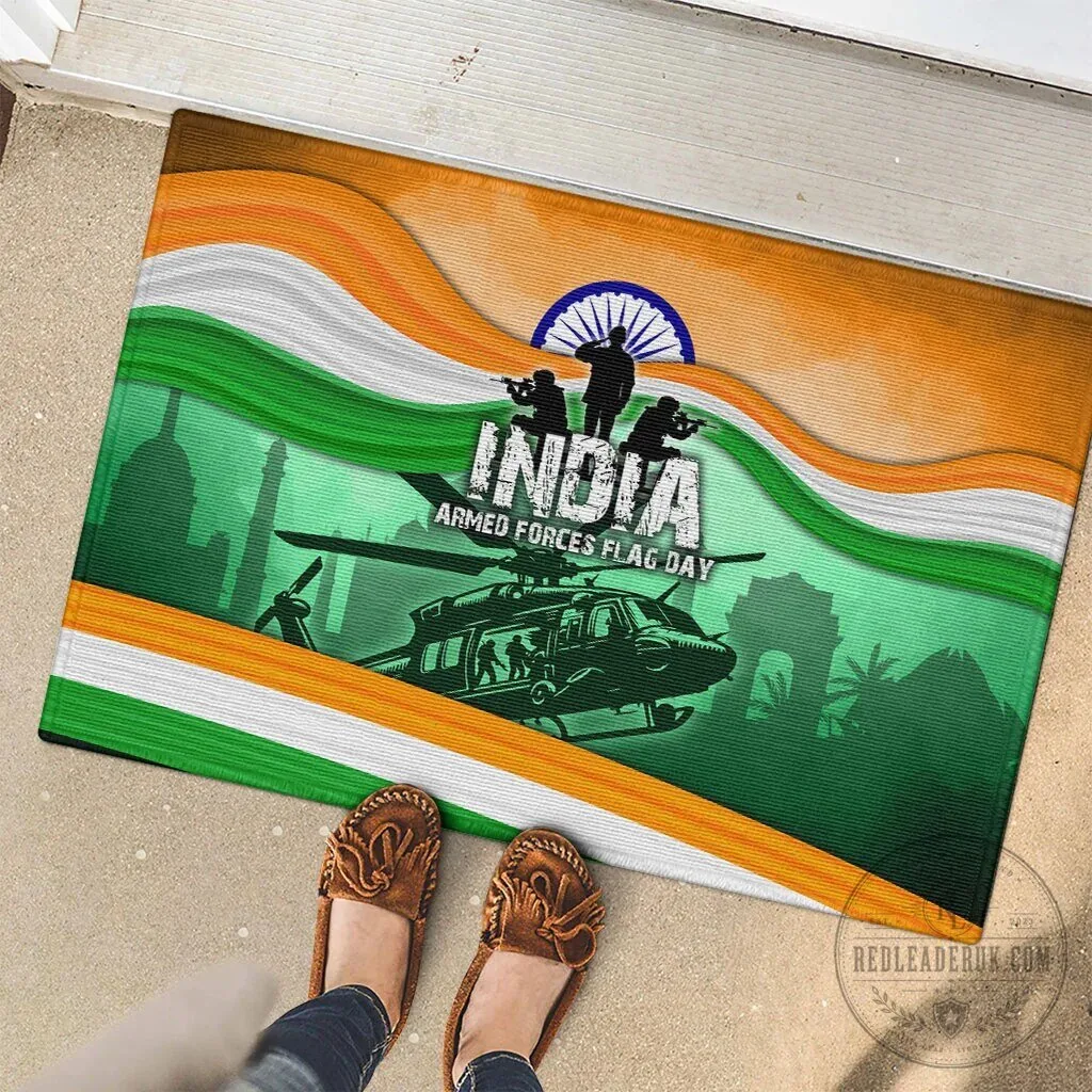 India Armed Forces Flag Day Patriotic Indian Military Doormat 9 India Armed Forces Flag Day Patriotic Indian Military Doormat