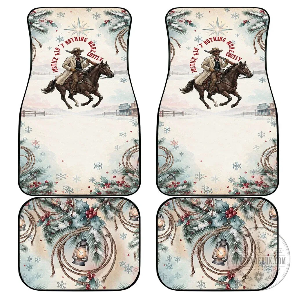 Bass Reeves Christmas Car Mats Old West Deputy Lawman Pine Branch Winter Holiday 7 Bass Reeves Christmas Car Mats Old West Deputy Lawman Pine Branch Winter Holiday